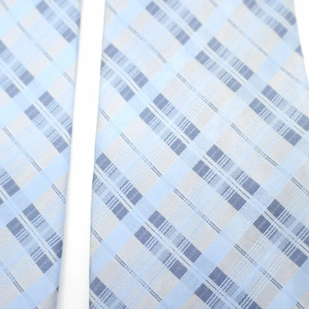 Calvin Klein Silk Tie Woven Blue‎ Plaid